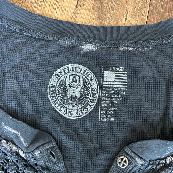 Affliction American Customs Rhinestone Long Sleeve - Picture 3 of 4